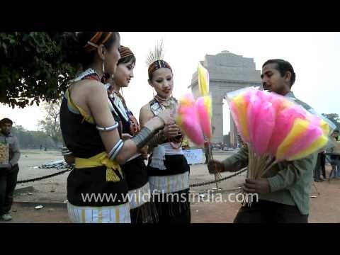 Tetseo sisters buying cotton candy at India Gate!