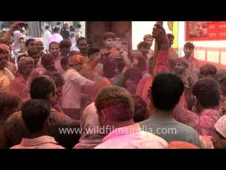 Celebrating holi in Barsana!