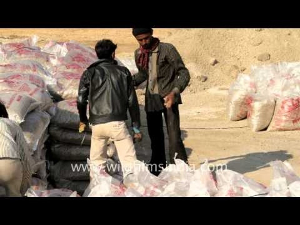 Stacking the salt packs, Gujarat