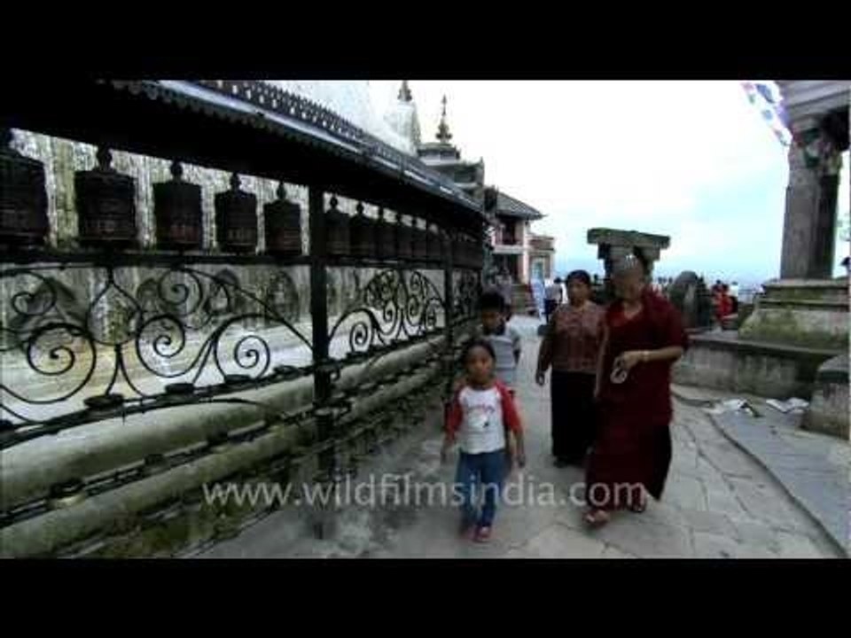 Kora at Swayambhunath Stupa Kathmandu Nepal