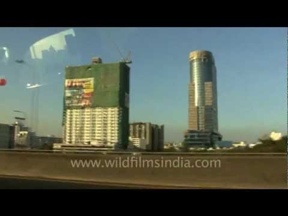 Driving through Bangkok city's crazy traffic