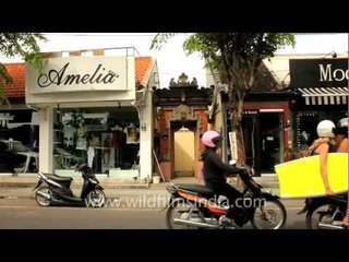 The busy roads of Seminyak, Indonesia