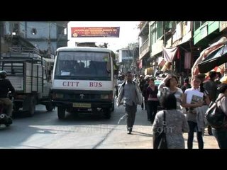 Monday morning rush in Aizawl, Mizoram