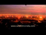 Kumbh mela caught at night