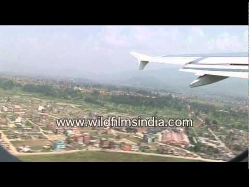 Bhutan through aeroplane window