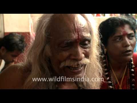 Old baba singing a regional song in Ambubachi mela