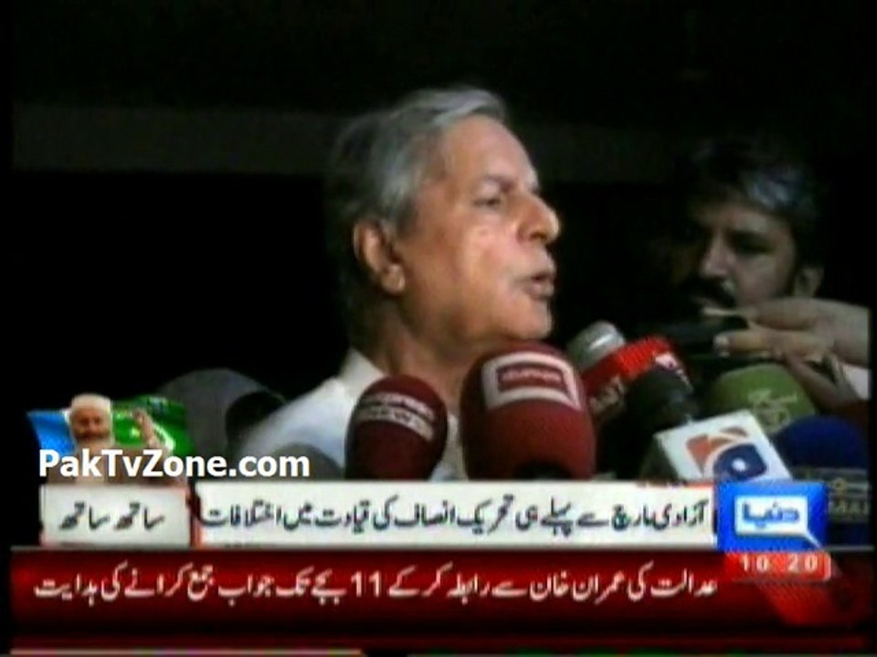 Javed Hashmi distances himself from PTI long march