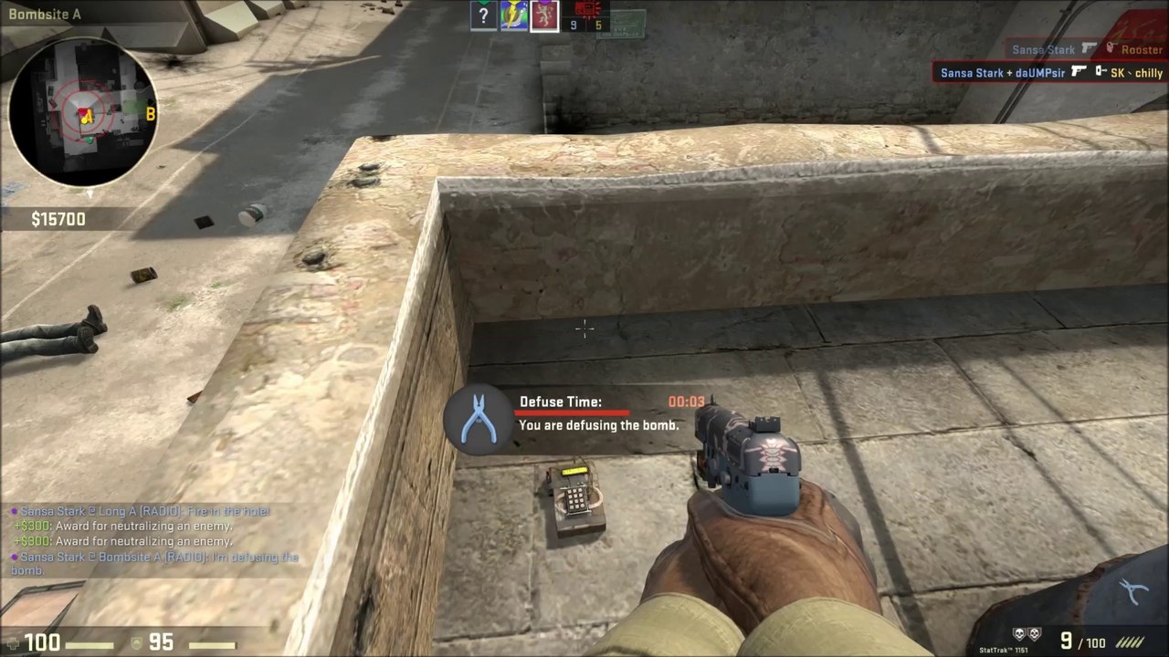 You can't defend A against Five Seven