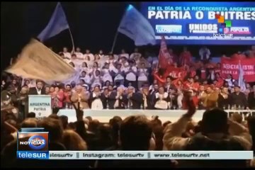 Argentina: realizan acto en apoyo al gobierno y contra fondos buitre