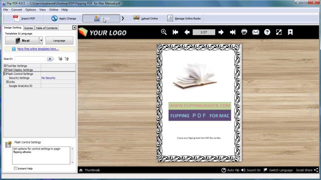 How to detect wide page of PDF file and convert it to flipbook by using A-PDF to Flash