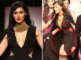 Nargis Fakhris Oops Moment At India Bridal Fashion Week 2014