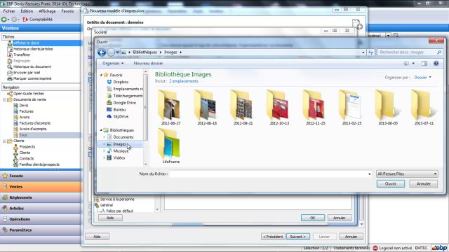 EBP Facturation Pratic 2014 : La personnalisation des devis et factures