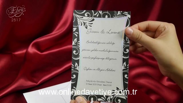Ebru Davetiye 2517 Montaj - Düğün Davetiyesi