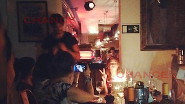 Andrés Velencoso en el cumpleaños de Úrsula Corberó