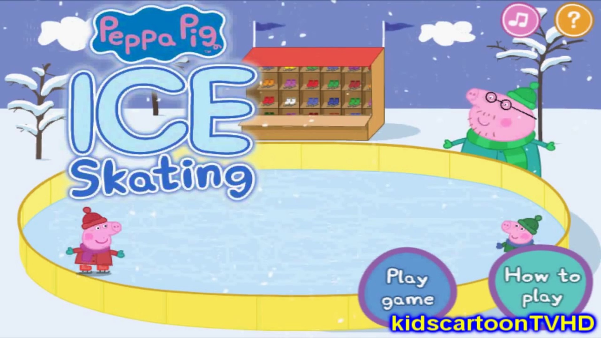 Peppa Pig Ice Skating - Kids Game Movie