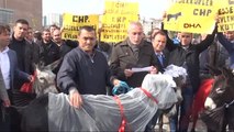 CHP Genel Merkezi Önünde Eşekli Eylem