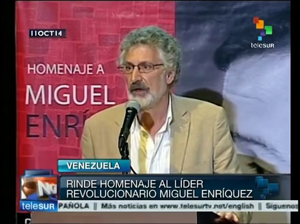 Venezuela rinde homenaje al revolucionario chileno Miguel Enríquez