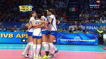 ITALY 1X3 CHINA SET 1 - SEMIFINALS - MILANO - VOLLEYBALL WOMEN'S WORLD CHAMPIONSHIP ITALY 2014