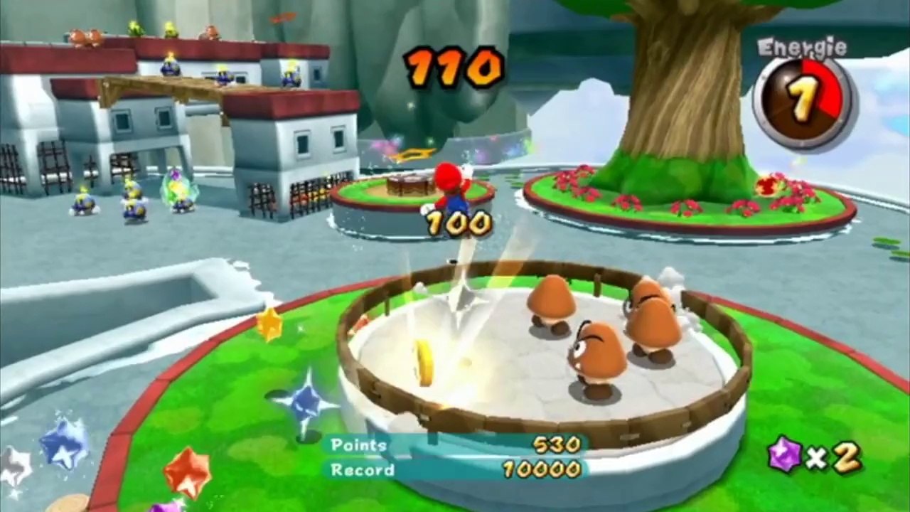 Super Mario Galaxy 2 - Monde 1 - Terrasse des Rigolonimbus : Du rififi sur les terrasses