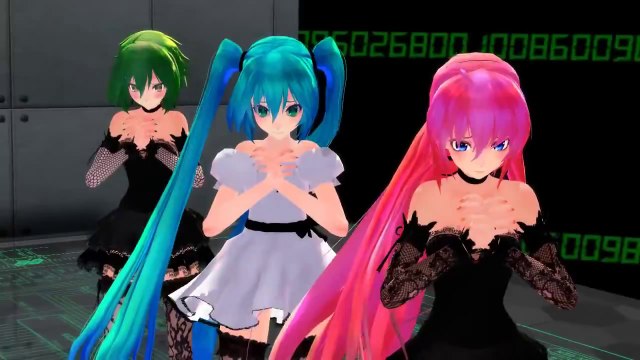 MMD сексуальная Hatsune Miku GUMI Megurine Luka Hi Fi Равере