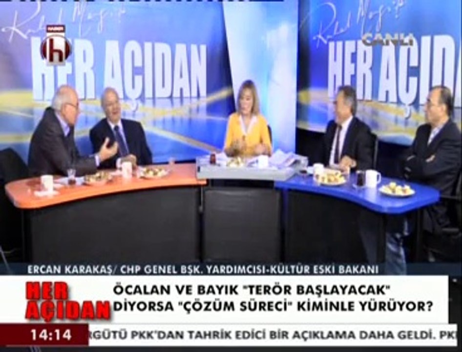 Ruhat Mengi ile Her Açıdan konuklar Prof Ersin Kalaycıoğlu Ercan Karakaş Prof Hasan Onat Prof Ergun Aybars 4 12 Ekim 2014