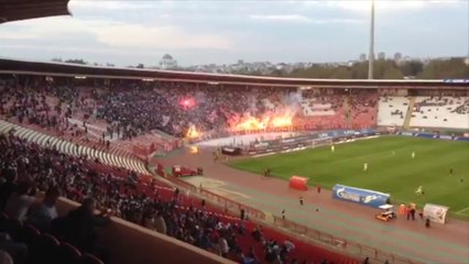 Tifo spectaculaire à Belgrade !
