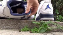 Cheap Air Jordan IV 4 Retro Mens Shoes White Blue unboxing review