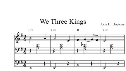 We Three Kings: DIGITAL SHEET MUSIC Piano Organ & Keyboard Book 2