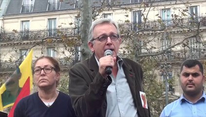 20141011-Paris-Pierre Laurent-Soutien à la résistance kurde à Kobanê