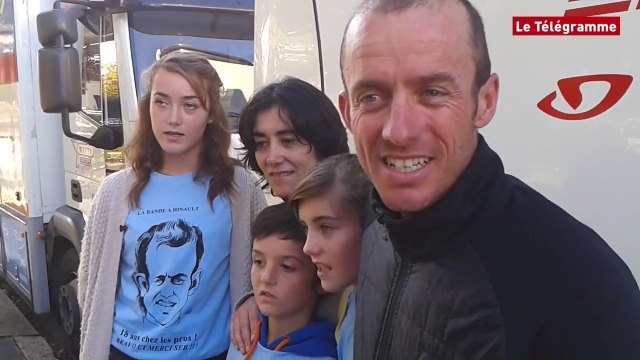 Cyclisme. Sébastien Hinault à l'arrivée de Paris-Tours