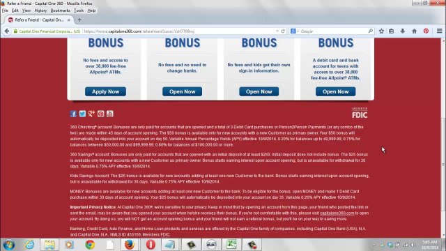 Capital One 360 Refer A Friend Program Review & Bonus - Best Referral Program - Capital One 360 Reviews