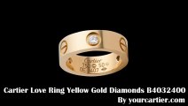 Cartier Love Ring-Cartier Love Ring Yellow Gold Studded with Diamonds B4032400