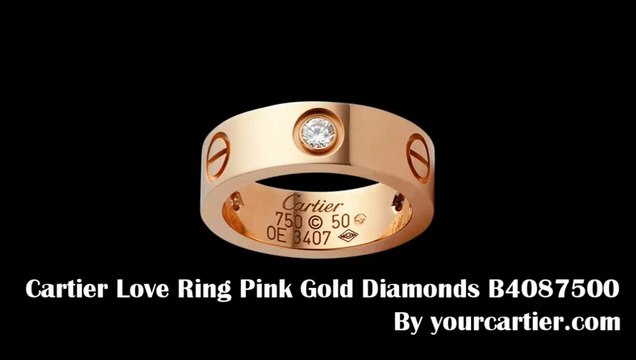 Cartier Love Ring-Cartier Love Ring Pink Gold Studded with Diamonds B4087500  - video Dailymotion