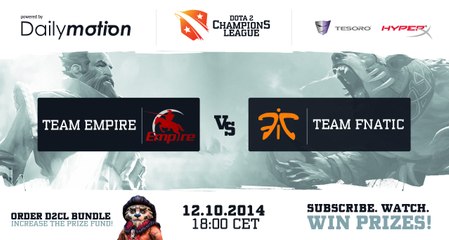 Team Empire vs Fnatic Game 2 - Dota 2 Champions League EU @TobiWanDOTA