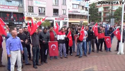 ÇAYCUMA'DA BAYRAKLI EYLEM