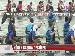 Haliç 3 Bin sporcunun katıldığı Bot yarışıyla böyle şenlendi