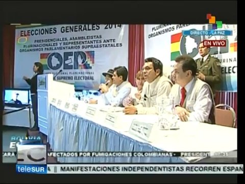 Error en papeletas de presidenciales bolivianas, sólo de forma : TSE