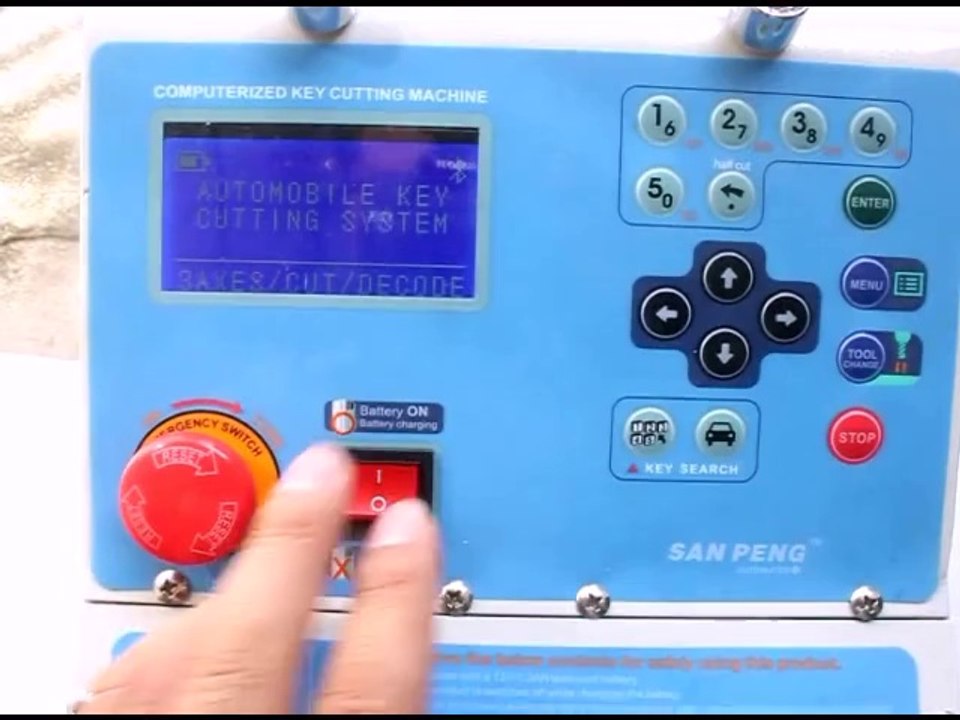 MIRACLE A7 key cutting machine battery charge video OBDexpress.co.uk
