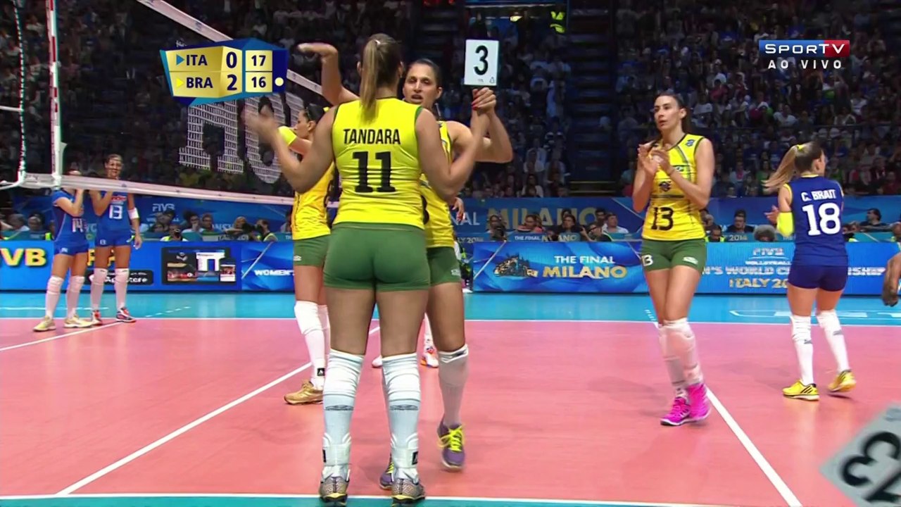ITALY 2X3 BRAZIL SET 3 - FINAL - MILANO - VOLLEYBALL WOMEN'S WORLD CHAMPIONSHIP ITALY 2014