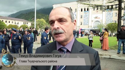 Кинокомпания «Союз Маринс Групп» с духовником Патриарха Московского и всея Руси Кирилла в Абхазии