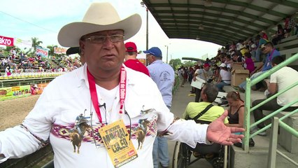 Colombie: faire tomber un taureau au mondial de Coleo