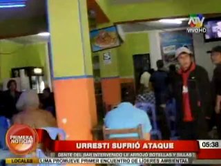 Ministro Urresti fue atacado con sillas y botellazos en La Victoria