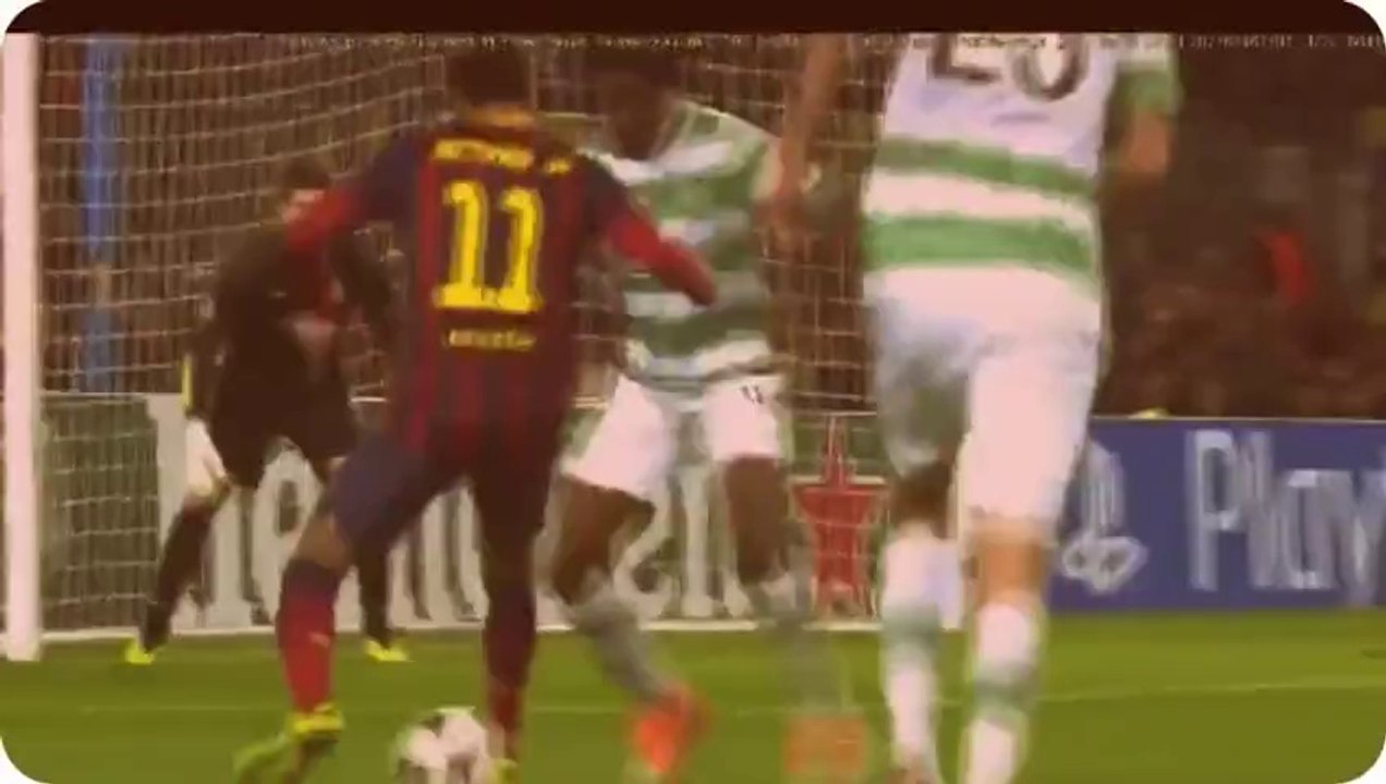 Neymar Amazing Dribbling & Goal Barcelona vs Celtic 5 0 HD 2013