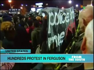Hundreds Protest shootings in Ferguson Missouri