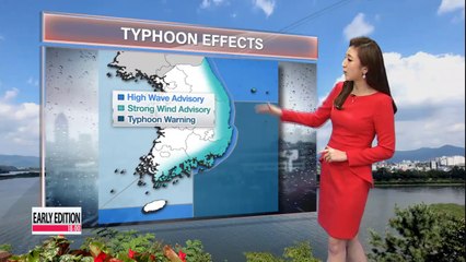 Parts of Korea feel effects of Typhoon Vongfong