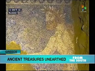 Ancient floor mosaic unearthed in Greece