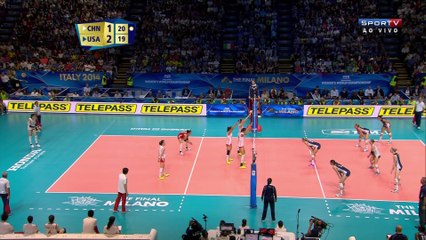 CHINA 1X3 USA SET 4B - FINAL - MILANO - VOLLEYBALL WOMEN'S WORLD CHAMPIONSHIP ITALY 2014
