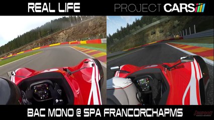 Project CARS Vs Real Life - Bac Mono @ Spa Francorchamps