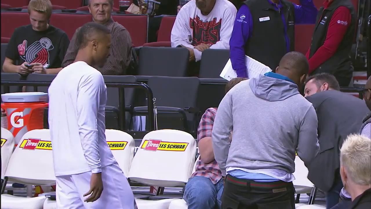Damian Lillard Proposal Assist LA Clippers 114-119 Portland Trail Blazers October 12, 2014 NBA Preseason Game