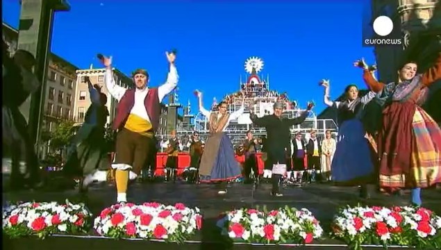 Espagne : fin des fêtes du Pilar à Saragosse